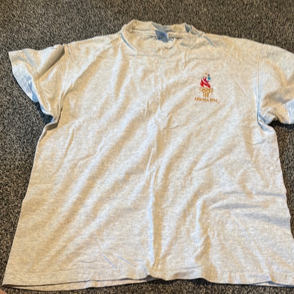 Gray T-Shirt with Embroidered Logo